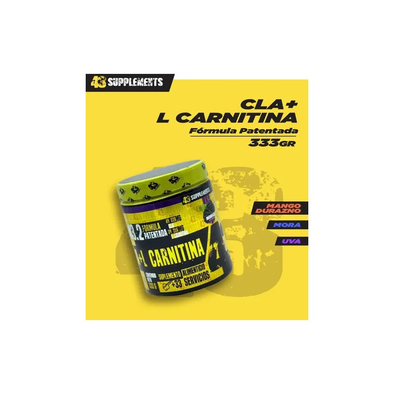 Cla L Carnitina Suplemento 333gr 43 Supplements 33 Serv.