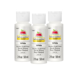 Apple Barrel Acrylic Paint in Assorted Colors (2 Ounce), 20621 Gloss White- (Pack of 3)