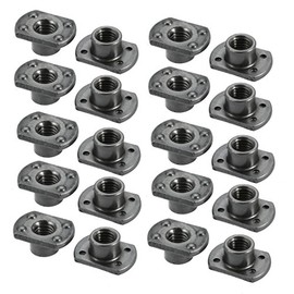 uxcell Weld Nuts,M8 Tab Base UNC Coarse Carbon Steel Machine Screw Gray Pack of 20