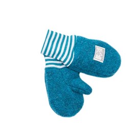 PICKAPOOH Baby and Kids Organic Fleece Gloves, petrol