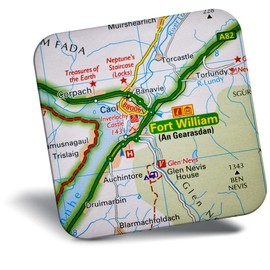 Destination Vinyl ltd Fridge Magnet - Fort William Travel UK GB Map for Office, Cabinet and Whiteboard, Magnetic Stickers, 45061