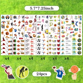 720 Counts Sports Party Favors Ball Sports Stickers Basketball Baseball Volleyball Football Soccer Tennis Stickers for Boys Girls Birthday Party Gifts decoration Water Bottles Laptop Skateboard