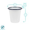 Argon Tableware 300ml Enamel Tumbler Cup with Green Rim -