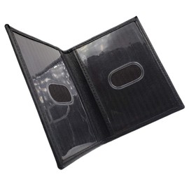 ag wallets 2 ID Leather Bifold License Holder (Black)