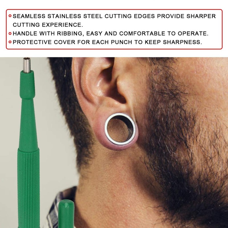 Delaman Disposable Sterilized Biopsy Dermal Punches Stainless Steel Skin Piercing