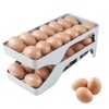 Automatic Egg Dispenser for Fridge - Double Tier Rolling Egg