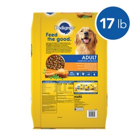 PEDIGREE Complete Nutrition Adult Dry Dog Food Roasted Chicken, Rice & Vegetable Flavor Dog Kibble, 17 lb. Bag