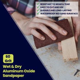 Dapetz ®ALUMINIUM OXIDE SANDING ROLL 115mm 5m RED GRIT 60 Sander, Ideal For Grinding Polishing Of Metal, Non-Metal, Wood, Rubber, Leather, Plastic, Stone, Glass And Other Materials.