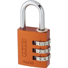ABUS 145/20 Combination Lock, Solid Aluminium Padlock, Blue