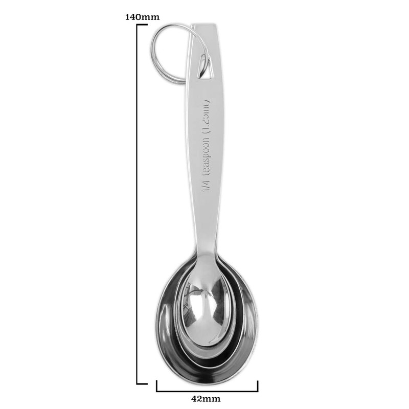 apollo The HOUSEWARES Brand Measuring Spoon Set of 4 Oval,