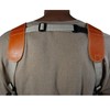 Barsony Horizontal Saddle Tan Leather Shoulder Holster w/Dbl Mag Pouch
