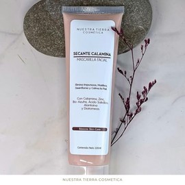 Nuestra Tierra Cosmetica Mascarilla Facial Secante Calamina, con Zinc y Bio-Azufre, Matificante y Calmante para Piel, 100ml                           