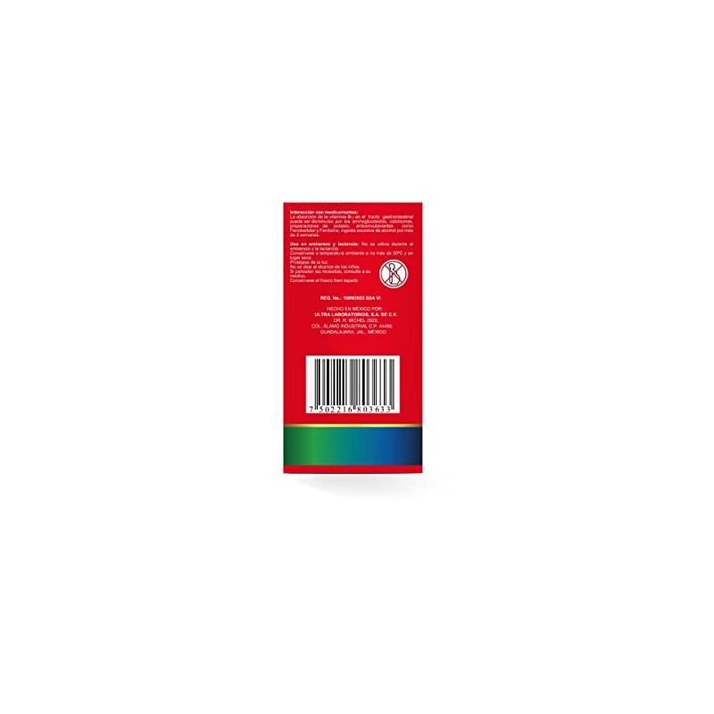 Complejo B Vitaminas Tabletas, 30 Piezas