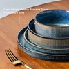 GBHOME Stoneware Dinnerware Sets for 6,Round Reactive Glaze Ceramic Plates