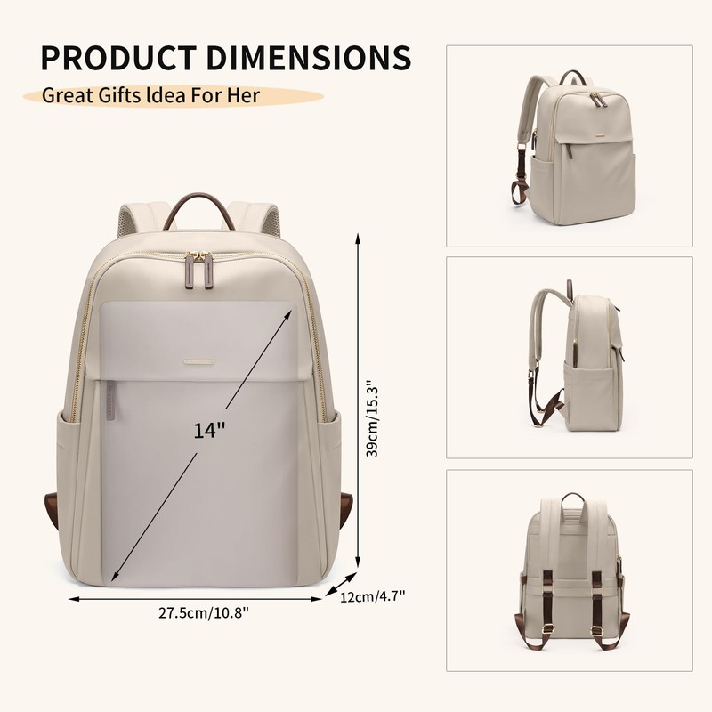 GOLF SUPAGS Women Laptop Backpack with Separate Laptop Compartment Fits