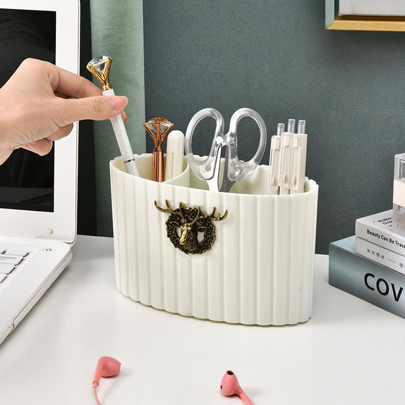 Makeup Brush Storage Box Large Capacity Orderly Storage Plastic Desktop