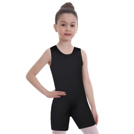 EQSJIU Big Girls Black Ballet Leotard Size 9-10 Years Shorts Cute Lovely Will Not Fade For Gymnastics Dance Ballet Biketards Kids Leotards For Dance