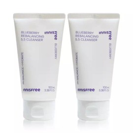 Innisfree 이니스프리 블루베리 리밸런싱 5.5 클렌저 100mlx2ea 폼클렌징 Innisfree Blueberry Rebalancing 5.5 Cleanser 100ml x 2ea Foaming Cleanser