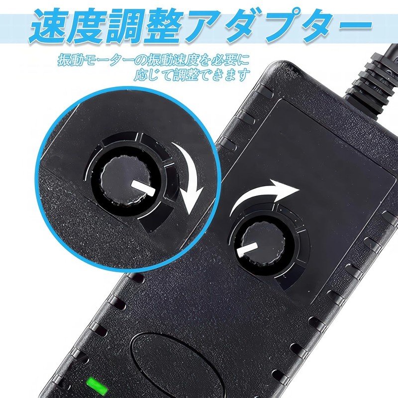 振動モーター DC12–24V 3800rpm 偏心ウェイト内蔵 小型バイブレーションモーター 外形約110×66×54mm・穴径6.1mm/取付ピッチ51.2mm｜振動ふるい/搬送/試作装置に