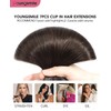 Youngsmile Human Hair Extensions Clip in Color 2 Dark Brown,