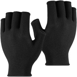 PowerFull Fingerless Gloves - Thermal Warm Gloves for Men & Women. Perfect for Touch Screen Half Finger Gloves Plush Knitted Gloves Outdoor Driving Working Running Cycling Gloves for Men and Women
