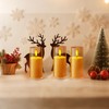 7LinRay 2" X 6" Gold Battery Operated Candles Realistic Flickering