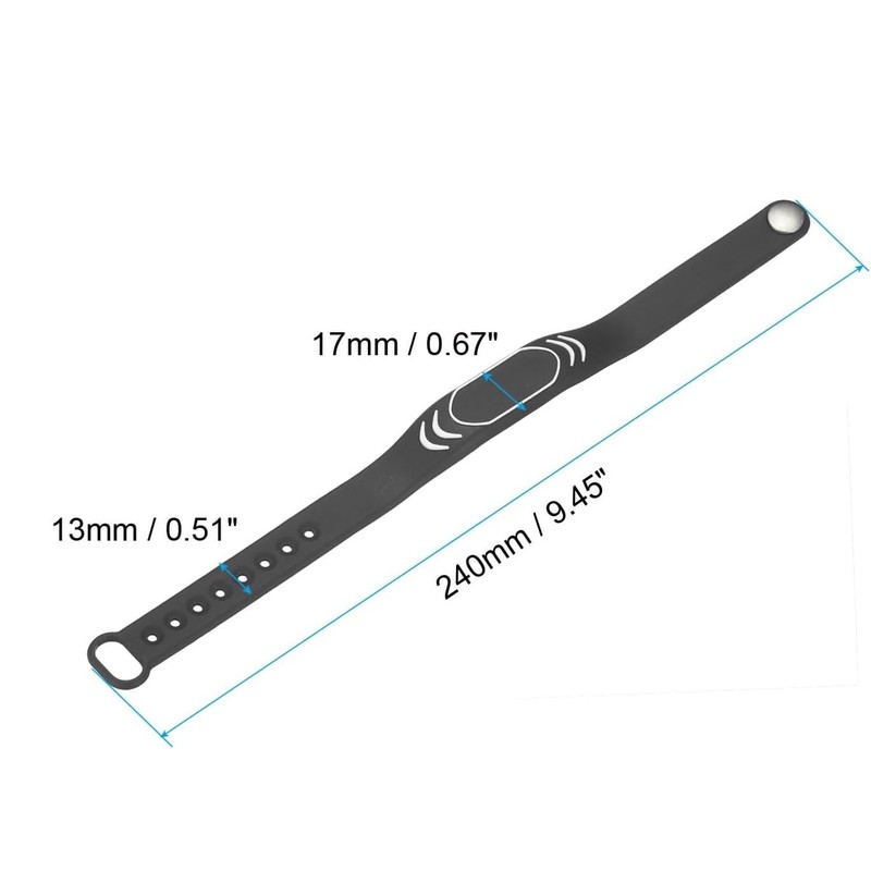 UID IC Wristband, Interchangeable, RFID, 13.56 mHz, 0 Sectors, Writeable,