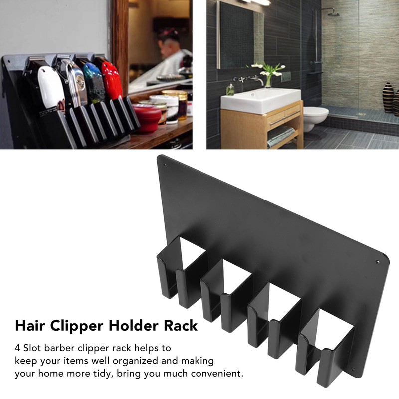 Hair Clipper Holder 4 Slots Prevent Slip Barber Clipper Storage