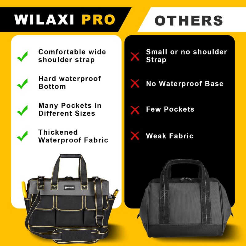 WILAXI PRO 17 in Tool Bag For Men with Waterproof