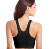 Fapreit Women's Zip Front Closure Sports Bra - Seamless Wirefree