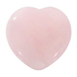 PATIKIL Natural Heart Shaped Crystal Stone, 1.6 Inch Mini Polished Love Gemstone Crystal, Pocket Rock Engraved Worry Stones for Women Gifts Meditation, Pink