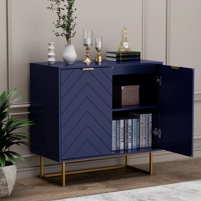 UEV Sideboard Buffet Cabinet with Storage Adjustable Shelf Cabinet -