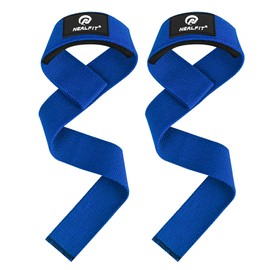NEALFIT Lifting Straps Strength Training Lifting Straps, Wrist Straps for Weightlifting, Deadlifts, Bodybuilding, Strength Training, Weight Lifting Straps for Men and Women (Blue)