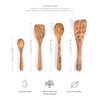Darido Olive Wood Cooking Spoons Set of 3 with Extra