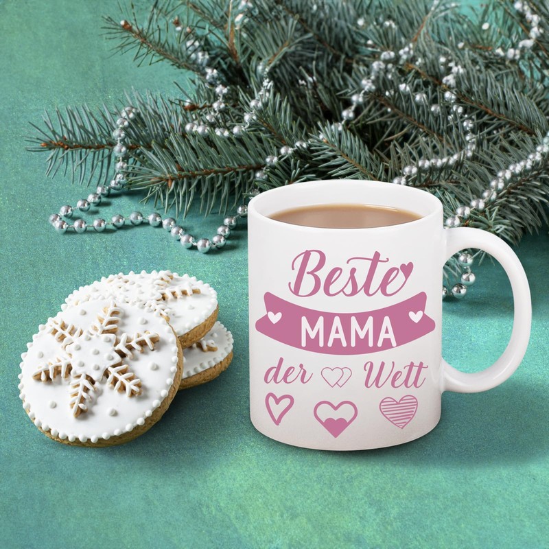 Diztoud Tasse Mama, Muttertagsgeschenke für Mama, Beste MAMA der Welt