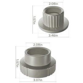 Pool Fountain Adapter Set for SummerWave & for Funsicle Pools, Universal Fit for Above-Ground & In-Ground Pools,Easy Installation, Durable & Leakproof Design, Quick Setup for Solar Fountain Lights