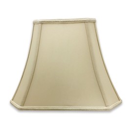 Royal Designs, Inc. DSO-68-16BG Rectangle Cut Corner Bell Designer Lamp Shade, (6.25x8) x (11x16) x 12, Beige