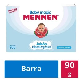 Jabón en Barra Para Bebé Cremosa Espuma Baby Magic Mennen Hipoalergénico Clásico 90g                                                                  
