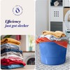 HOMZ 2-Pack Utility Tub, Large Plastic Storage Bucket with Rope
