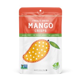 Nature's Turn Freeze-Dried Fruit Snacks, Mango Crisps, Pack of 12 (0.53 oz Each)