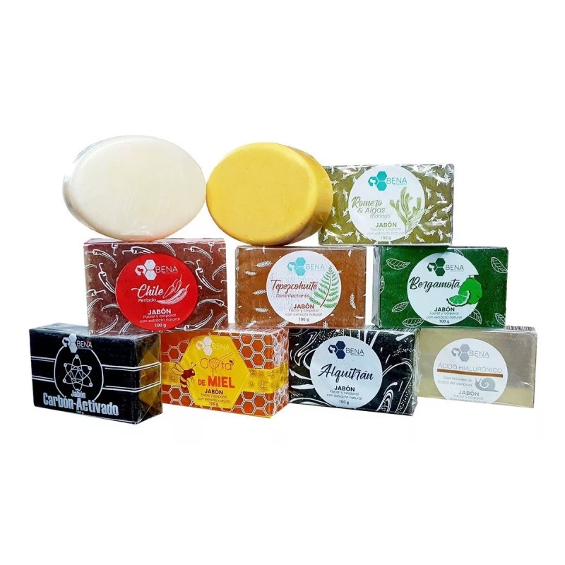BENA Jabones Artesanales Mayoreo 40pz Surtido A Escoger Bena