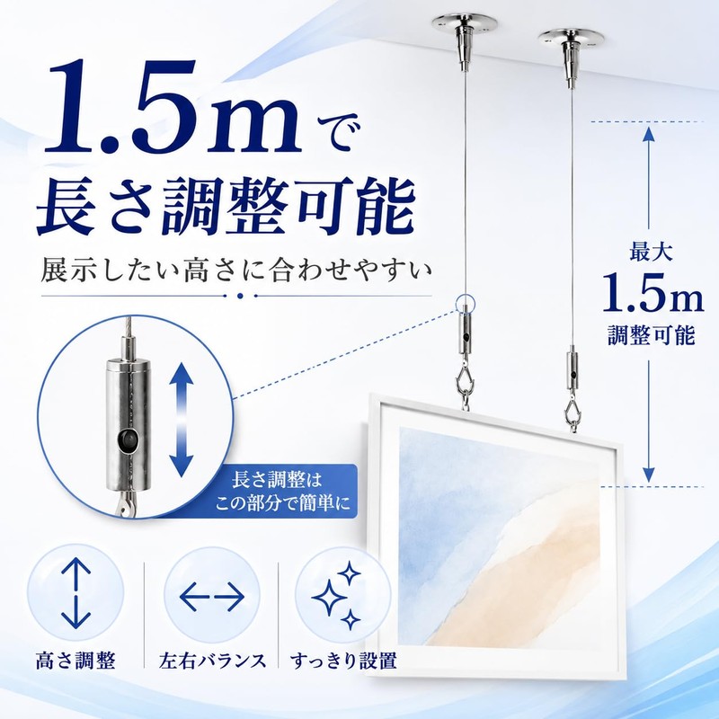 lifactlab. Wire Hook Ceiling Hanging Hook Fall Prevention Wire Picture