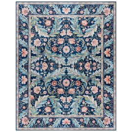Gertmenian Indoor Boho Area Rug - 6x9 Medium, Non Slip, Super Strong, Ideal for High Traffic Areas in Bedroom, Living Room, Kitchen - Altair, Navy, 24512