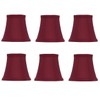 Upgradelights Set of Six 5 Inch Red Silk Barrel Chandelier
