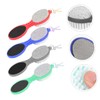 Baluue 4pcs Foot Scrubber Brush Multi-functional Exfoliating Foot File for