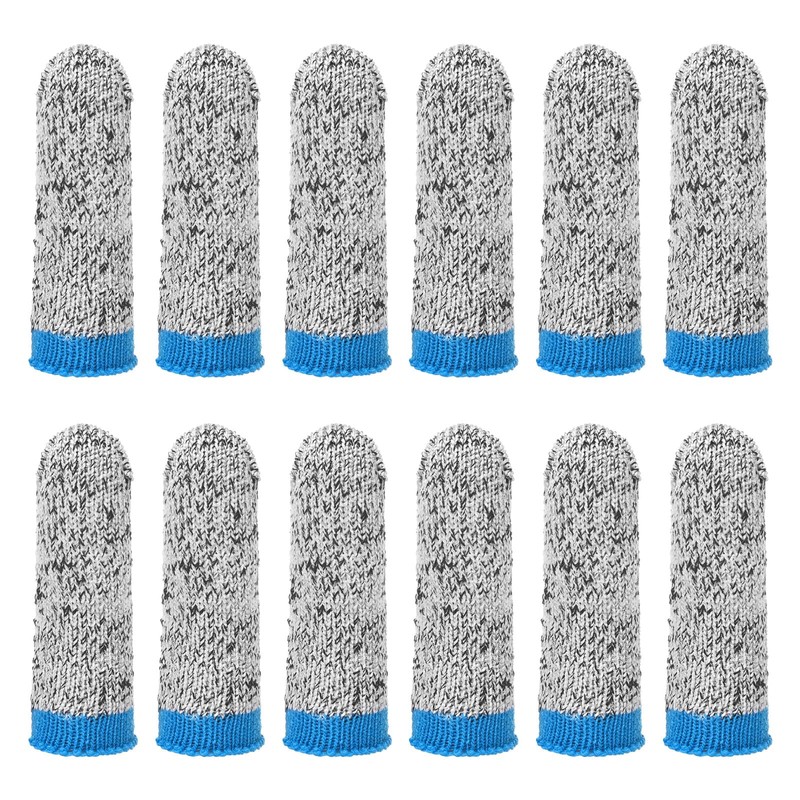 M METERXITY 12-Pack Finger Cots Cut Resistant, Reusable Finger Sleeve