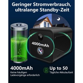 Bextgoo Mini Camera, 4K Indoor WiFi Surveillance Camera with Superior Night Vision - Completely Anti-Glare, Ultra Low Power Consumption, 50 Days Operation, 30-Day Cloud Test + Local Storage