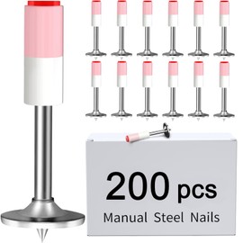 DLronwey Manual Steel Nail 200 pcs,Concrete Nail Wall Fastening Tool,for Concrete Ceiling Cable Ducts Fixed Slotting Device Repair Tool Home DIY Nail Gun Accessories