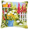 Cross Stitch Cushion kit in My Garden
