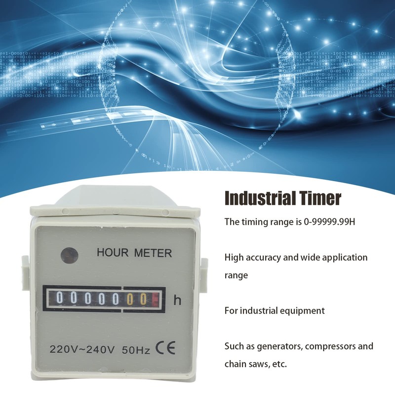 Operating Hour Counter, Mechanical Hour Counter, Integrated Installation, Industrial Timer